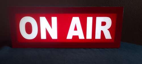 on air studio light box